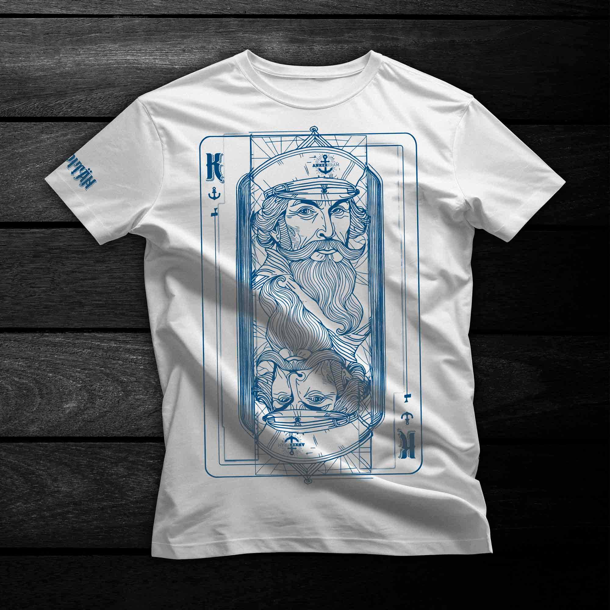Ankerkram Kinder-Shirt - Kapitän Spielkarte
